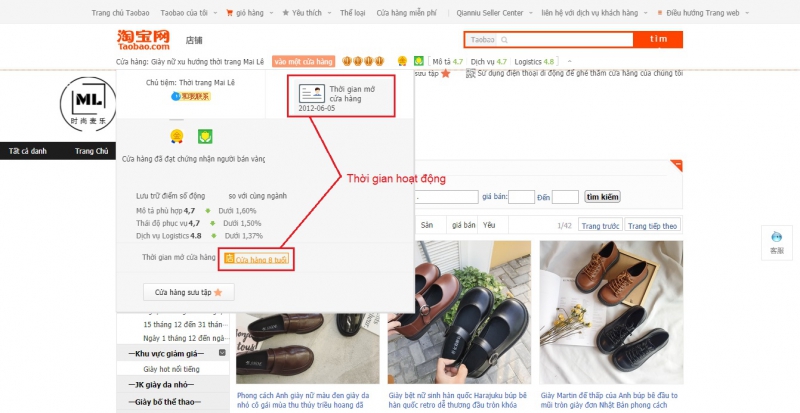 Tiêu chí đánh giá shop nhà cung cấp trên Taobao uy tín