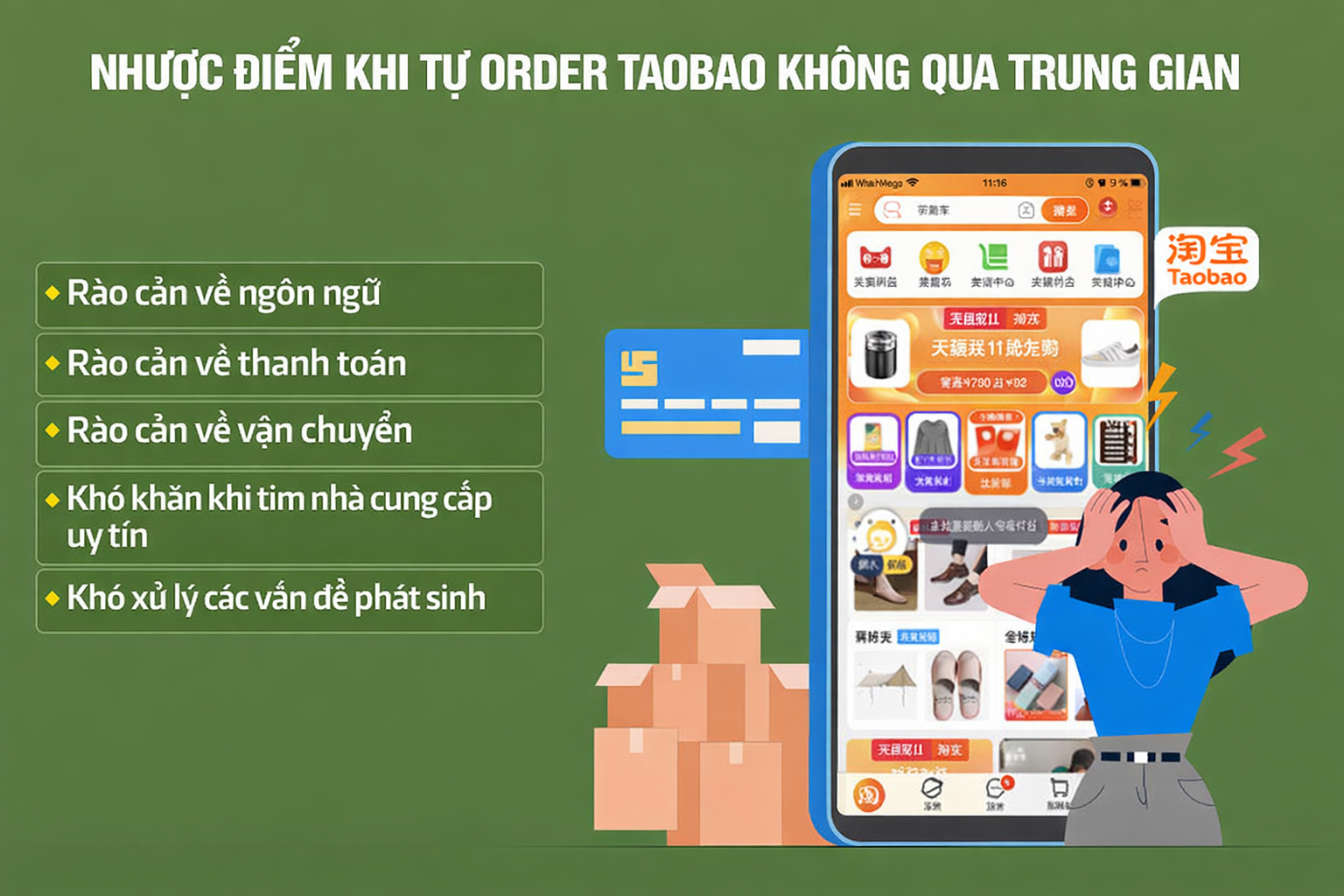Tự order Taobao không qua trung gian có ưu điểm và nhược điểm gì?